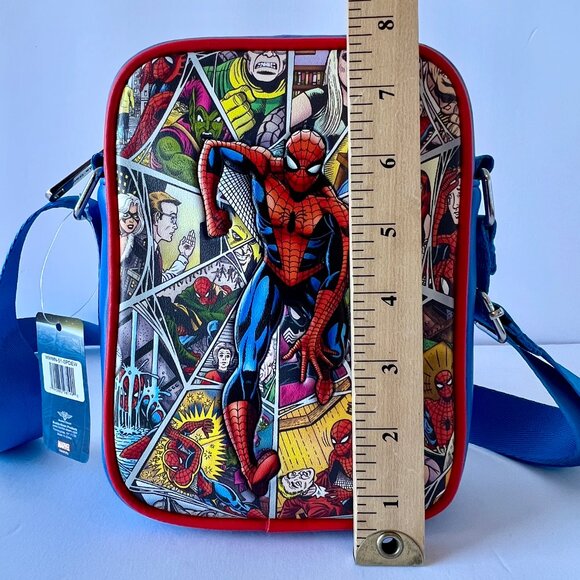 Buckle-Down Marvel Spider Man Beyond Amazing Character Collage Crossbody Bag NWT - Picture 14 of 16